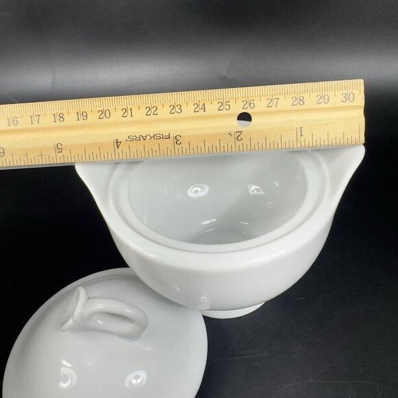 Mikasa Classic Flair White Porcelain Sugar Bowl Creamer Set Fine China Japan VTG - Picture 4 of 12